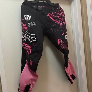 Fox Kids Black and Pink Butterfly Pants